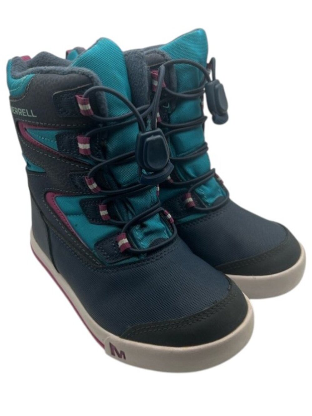 Merrell Snow Bank 3.0 Kids 12 Waterproof Snow Boots Blue Teal Pink